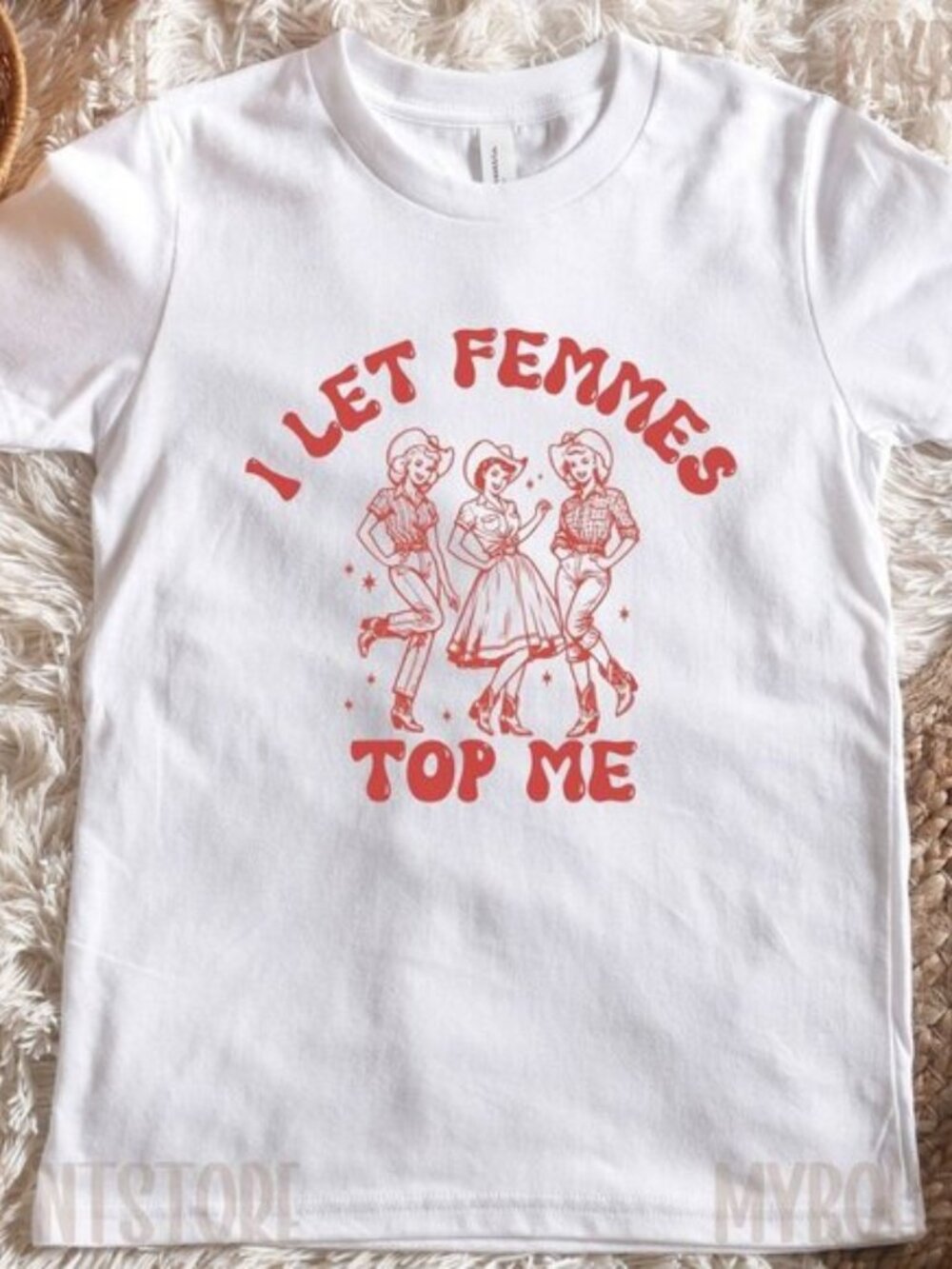 I Let Femmes Top Me Tee Shirt, Queer Lesbian Bi Gay Tee